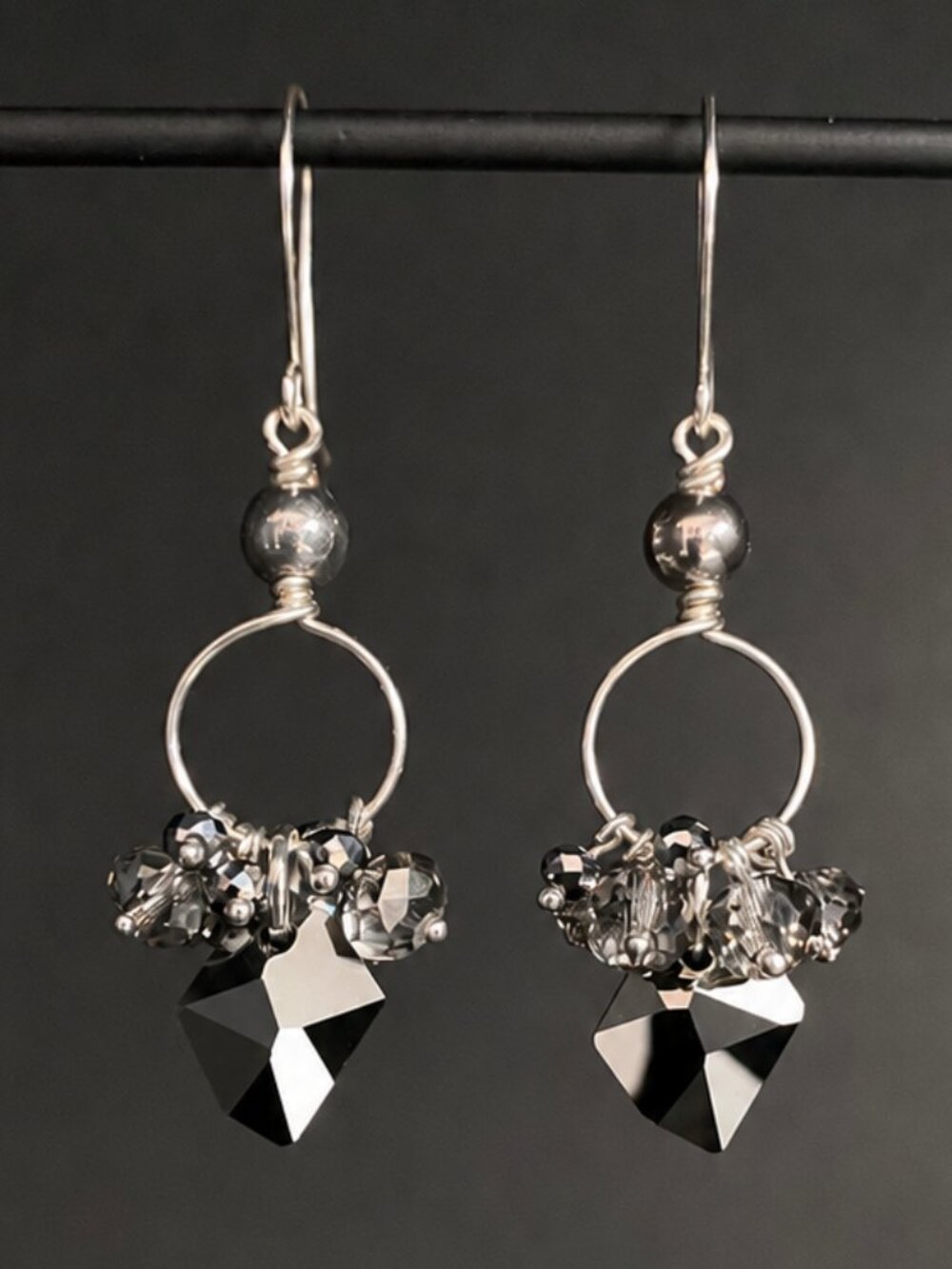 Swarovski Crystal Focal Pendant Handmade Earrings